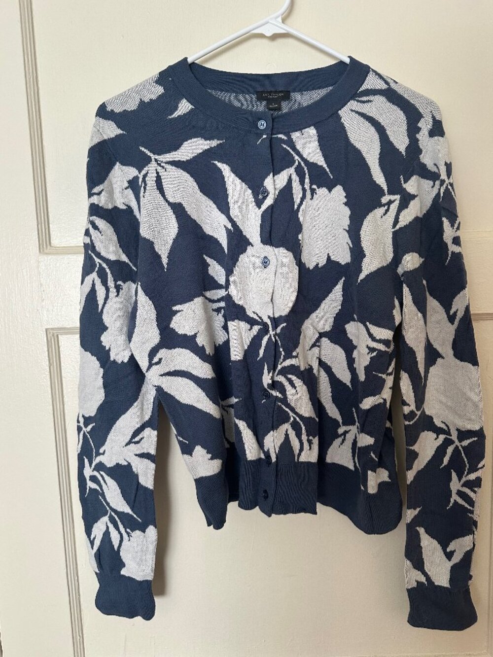 Ann Taylor Factory Floral Cardigan Large L